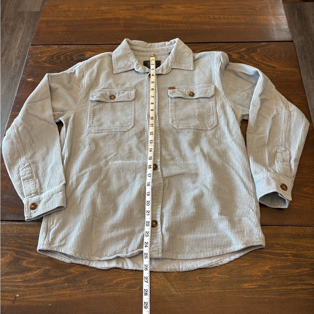 Buffalo David Bitton Light Gray Corduroy Shirt - Picture 2 of 8
